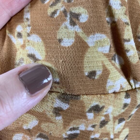 Womens Y2K Sheer Mesh Babydoll Top Sz M Earthy Balloon Long Sleeve Cottage - Picture 10 of 16